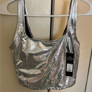 Fashion Nova Silver Bikini Top